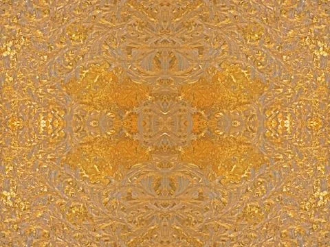 Golden abstract decorative pattern. Stock Photos