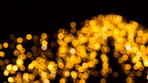Golden abstract defocused background, circle shape bokeh spots. 스톡 동영상 259318445