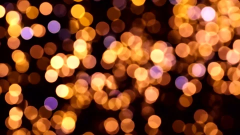 Golden abstract defocused background, circle shape bokeh spots. 스톡 동영상 259318850