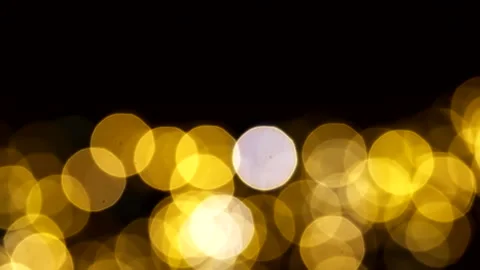 Golden abstract defocused background, circle shape bokeh spots. Stock Footage 259319234