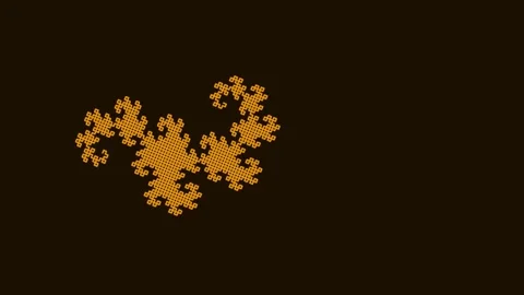 Golden abstract floral pattern on dark background for luxury design element Stock Footage 343634270