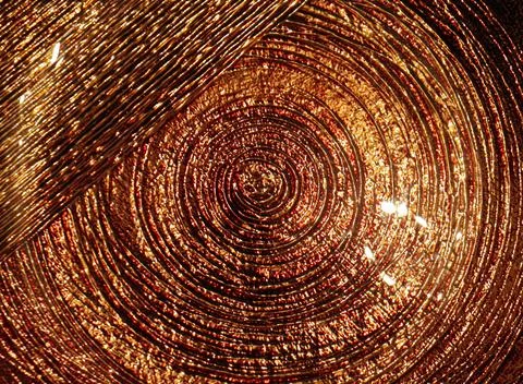 Golden abstract fractal background with pattern Stock Photos