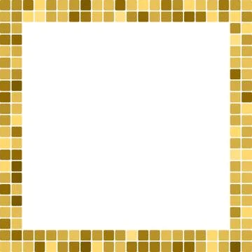 Golden abstract frame, border with copy space for text or photo. Geometric pr Stock Illustration