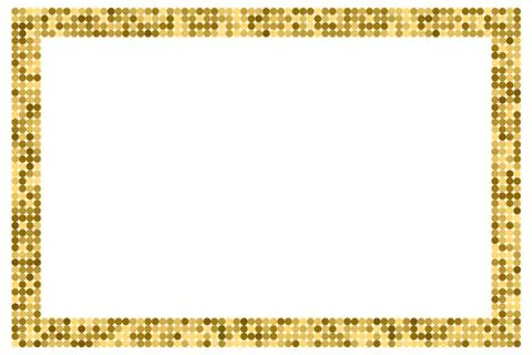 Golden abstract frame with copy space for text or photo. Geometric print comp 스톡 일러스트