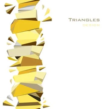 Golden abstract geometric background. Stock Illustration