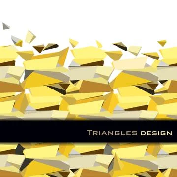 Golden abstract geometric background. Stock Illustration