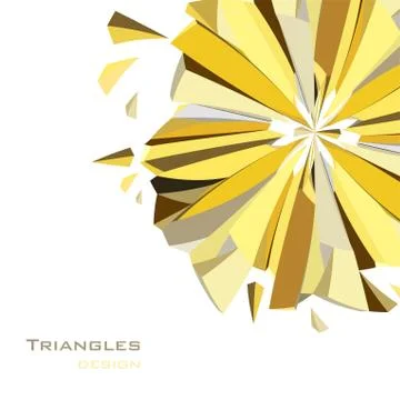 Golden abstract geometric background. Stock Illustration