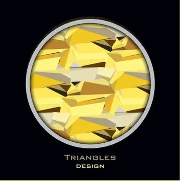 Golden abstract geometric background. Stock Illustration