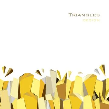 Golden abstract geometric background. Stock Illustration