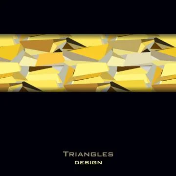 Golden abstract geometric background. Stock Illustration