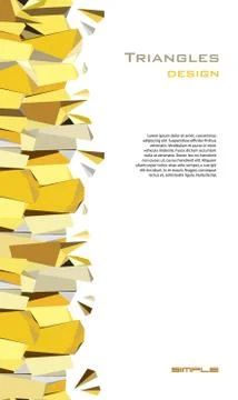 Golden abstract geometric background. Stock-Illustration