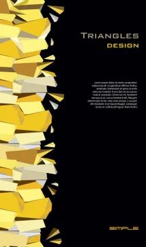 Golden abstract geometric background. Stock Illustration