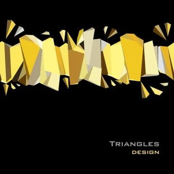 Golden abstract geometric background. Stock Illustration