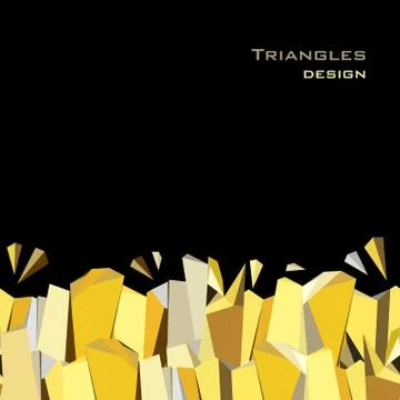 Golden abstract geometric background. Stock Illustration