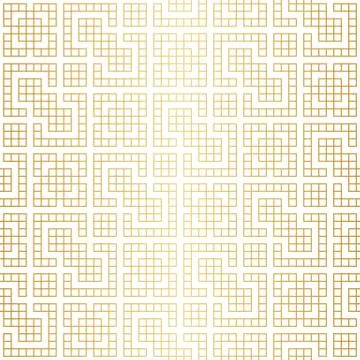 Golden abstract geometric Jacquard pattern with rhombus and squares vector Stock Illustration