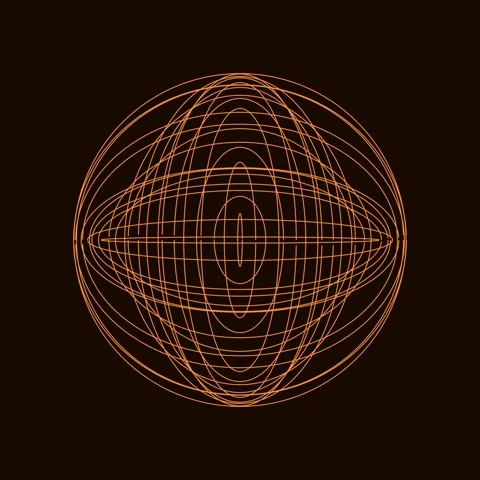 Golden abstract geometric wireframe design with complex intersecting patterns Stock Footage 342524230