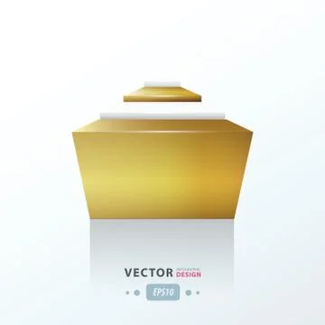 Golden abstract infographic vector Stock Illustration