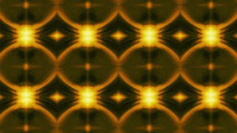 Golden Abstract Kaleidoscope Pattern: A Symphony of Amber Hues Stock Footage 311094564