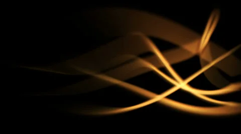Golden abstract light rays in curved motion - seamless background (FULL HD) Video stock 37123252