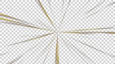 Golden abstract light rays, speed motion effect on transparent background. Stock Illustration