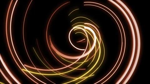Golden Abstract Light Trails Motion Background Stock Footage 338995696