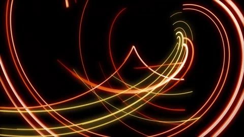 Golden Abstract Light Trails Motion Background Stock Footage 338995697