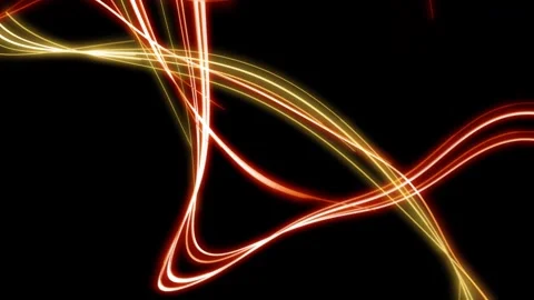Golden Abstract Light Trails Motion Background Stock Footage 338995699