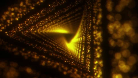 Golden abstract particles Vidéo 156484812