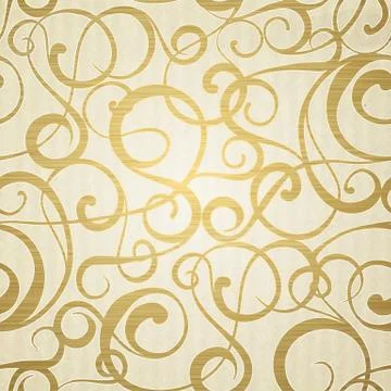 Golden abstract pattern on sepia background. Stock Illustration