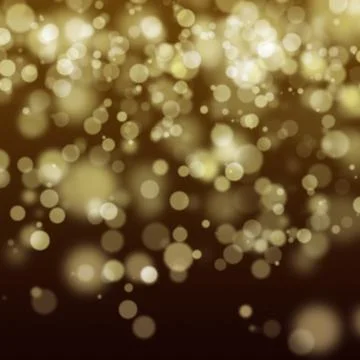Golden abstract random background with bokeh lights for design, texture Stock Illustration