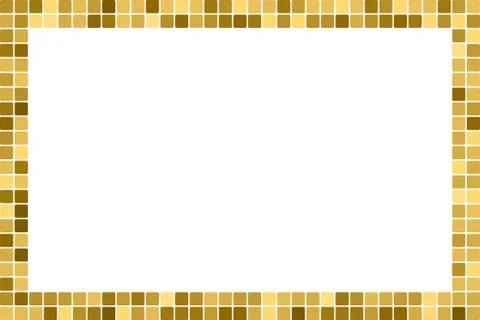 Golden abstract rectangular frame with copy space for text or photo. Geometri Illustrazione stock