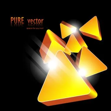 Golden abstract shape Stock Illustration