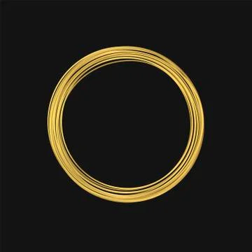 Golden abstract shape Stock Illustration
