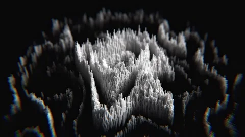Golden Abstract Sound Wave Explosion Stockbeeldmateriaal 309544273