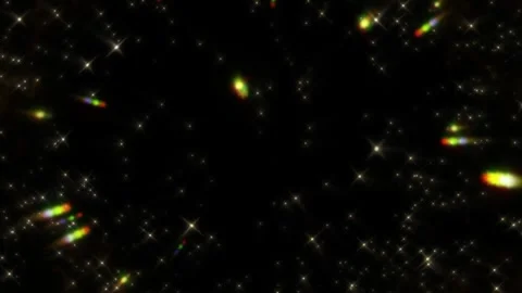 Golden abstract space background with glowing stardust particles and light Stock Footage 344366424