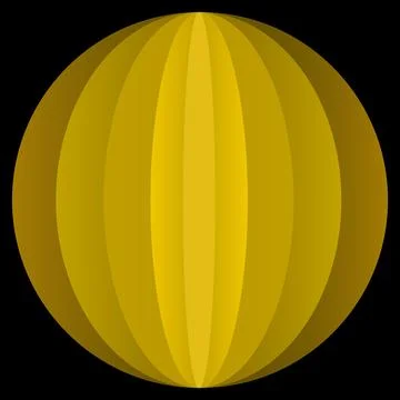 Golden Abstract Sphere 3D Geometric Vector Illustration Stock Illustration