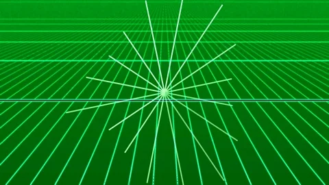 Golden abstract tech background with intricate radiating geometric lines an.. Stock Footage 339776367