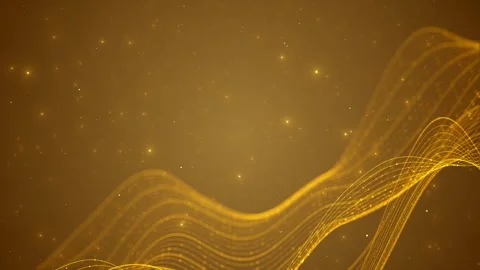 Golden abstract wave line background flowing mesh curves, space, and elegant rhy 動画素材 340411330
