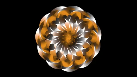 Golden abstract waves motion graphic Video stock 243448733