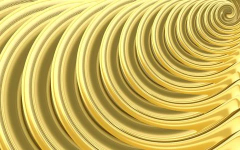A golden abstraction with a lot of round rings.  Stock Illustration