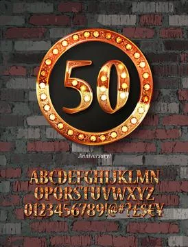 Golden alphabet. Vector illustrator Stock Illustration