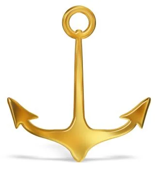Golden Anchor Stock Illustration