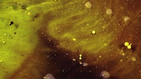 Golden and brown loop able oil paint background Stock Footage 312654550