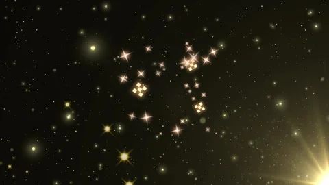 Golden and green fireworks explosion in the night sky for celebration and Stock Footage 345017110