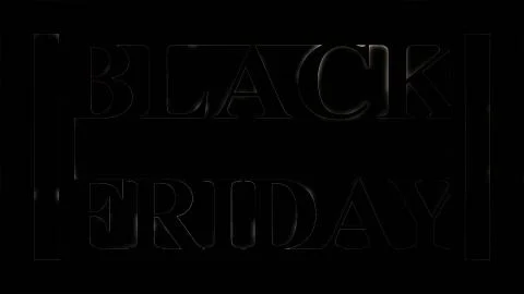 Golden and shining edges of the text "BLACK FRIDAY" Stock Illustration