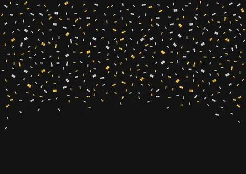 Golden and silver confetti Stock Illustration