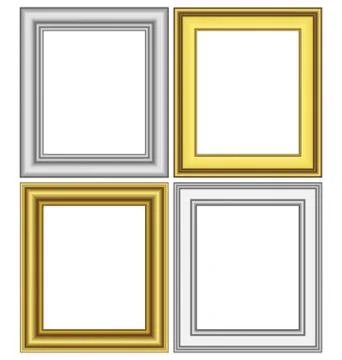 Golden and silver frames Stock-Illustration