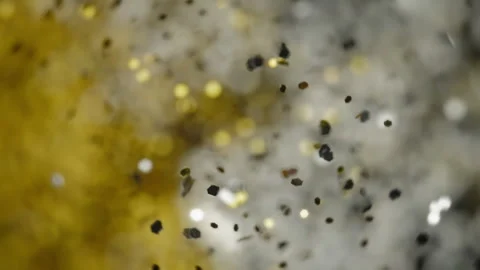Golden and silver glitter exploding in slow motion Vídeos de archivo 293101106