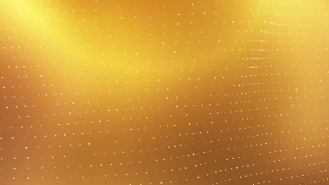 Golden animated background, glowing dot particles network, sparkling  Stock Footage 305594601