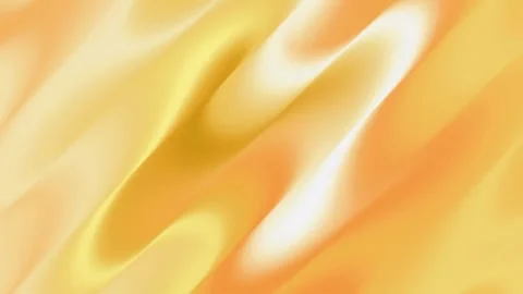 Golden Animation, Abstract Fluid Waves in Golden Yellow and Soft Peach Stock Footage 296651920